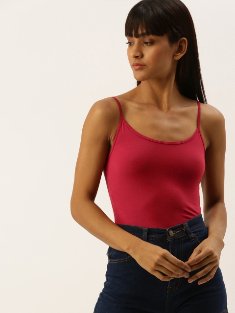 

FOREVER 21 Women Red Solid Camisole 311187