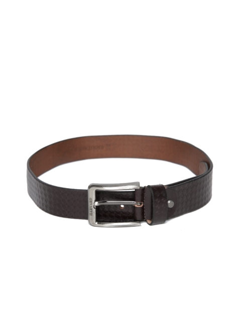 

Harvard Men Brown Textured Genuine Leather Belt