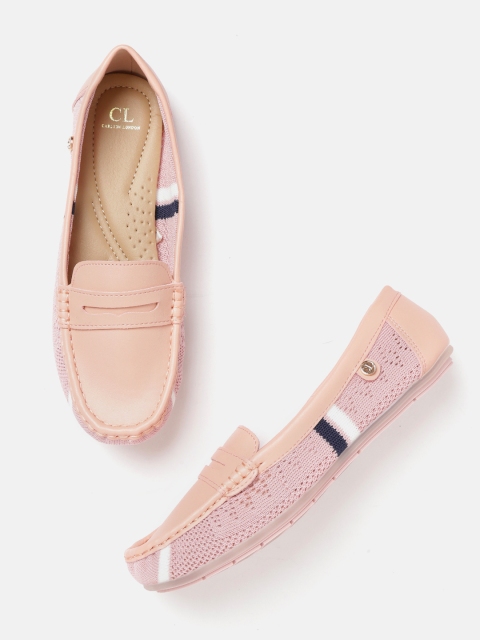 

Carlton London Women Pink Solid Penny Loafers