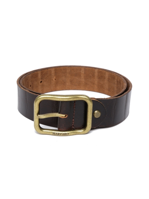 

Harvard Men Brown Textured Genuine Leather Belt