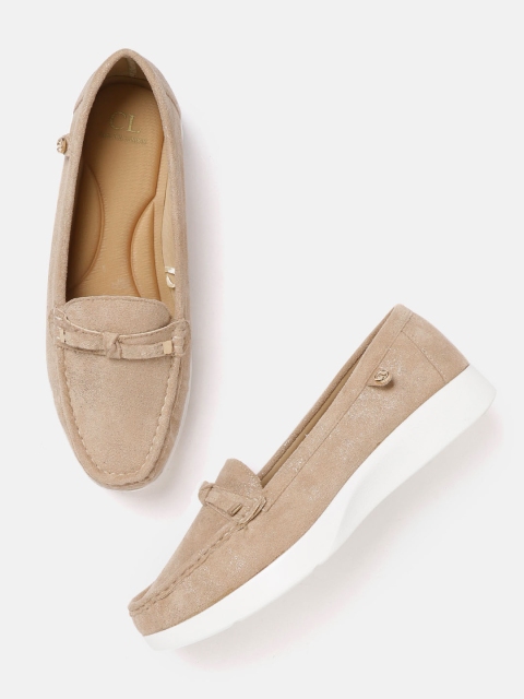 

Carlton London Women Beige Solid Loafers