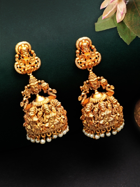 

Rubans Gold-Plated Handcrafted Classic Jhumkas