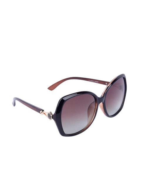 

MARC LOUIS Women Square Polarised and UV Protected Lens Sunglasses ML LVBAO3139, Brown
