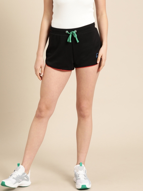 

United Colors of Benetton Women Black Solid Regular Fit Shorts