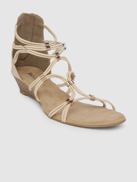 

Inc 5 Women Cream-Coloured Solid Gladiators