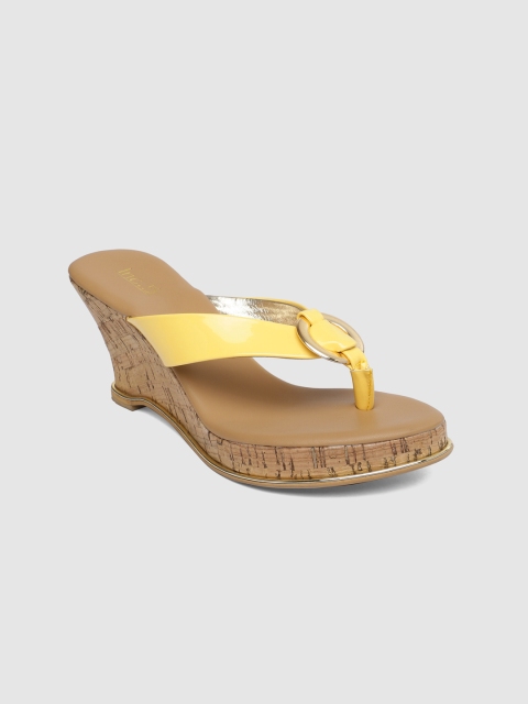 

Inc 5 Women Yellow Solid Wedge Heels