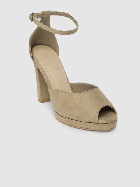 

Inc 5 Women Beige Solid Peep Toes