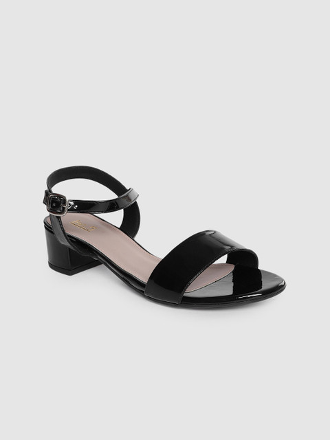 

Inc 5 Women Black Solid Open Toe Heels