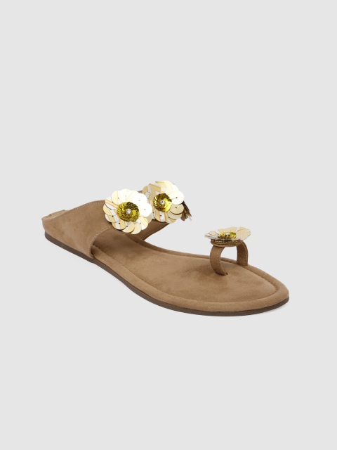 

Inc 5 Women Beige Embellished One Toe Flats