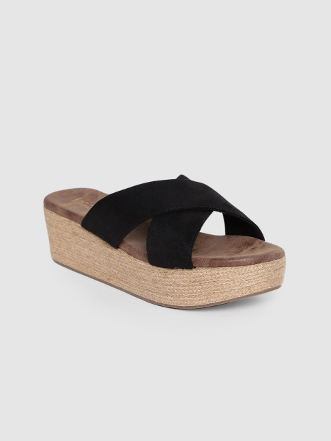 

Inc 5 Women Black Solid Flatform Sandals