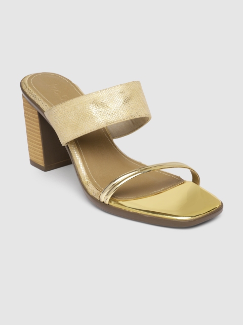 

Inc 5 Women Gold-Toned Open Toe Heels