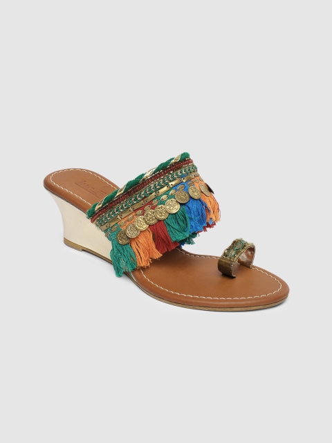 

Inc 5 Women Multicoloured Embellished Wedges, Multi
