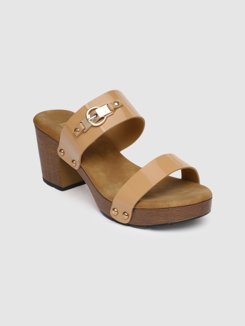 

Inc 5 Women Beige Solid Block Heels