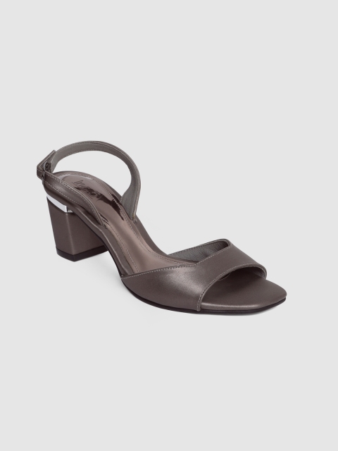 

Inc 5 Women Gun Metal Grey Solid Sandals