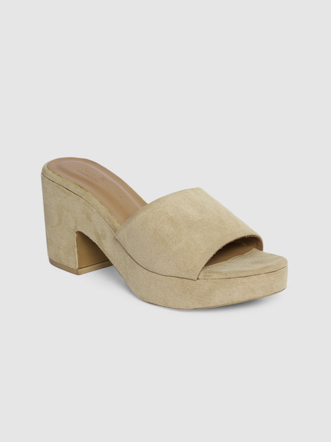 

Inc 5 Women Beige Solid Suede Platforms