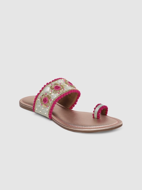 

Inc 5 Women Multicoloured Embellished One Toe Flats, Multi