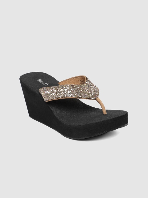 

Inc 5 Women Gold-Toned Embellished Wedges