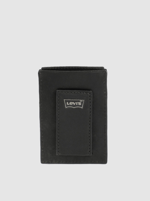 

Levis Men Black Leather Solid Card Holder