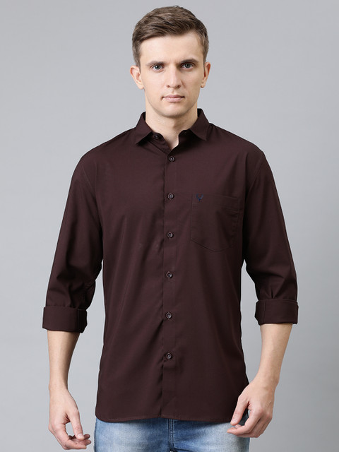 

Allen Solly Men Brown Regular Fit Solid Casual Shirt