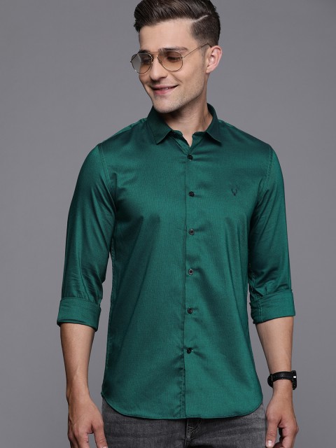 

Allen Solly Sport Men Green Ultra Slim Fit Self Design Casual Shirt
