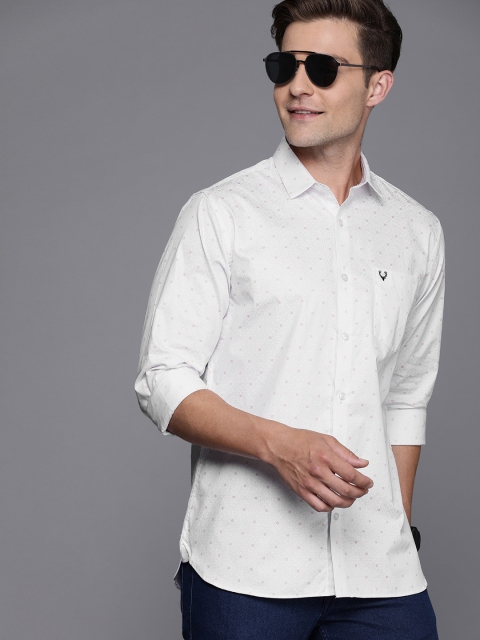 

Allen Solly Men White & Beige Printed Sport Fit Casual Shirt
