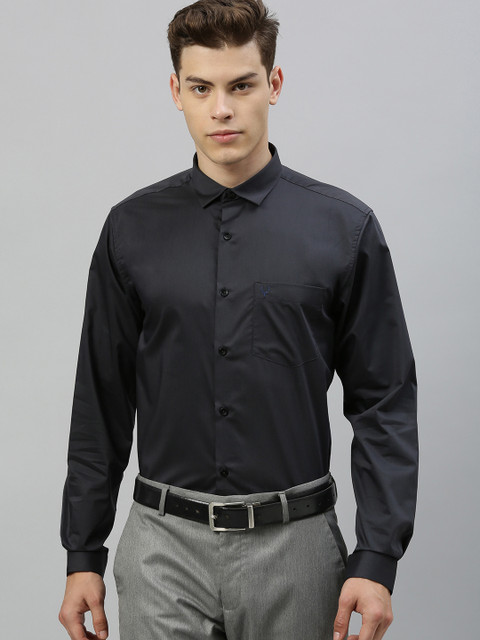 

Allen Solly Men Charcoal Grey Regular Fit Solid Formal Shirt