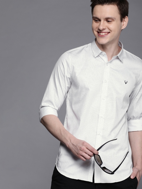 

Allen Solly Sport Men White & Black Ultra Slim Fit Printed Casual Shirt