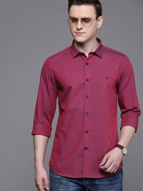 

Allen Solly Sport Men Magenta Pink Ultra Slim Fit Solid Casual Shirt