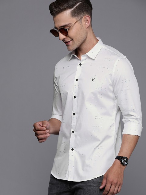 

Allen Solly Sport Men White & Blue Ultra Slim Fit Printed Casual Shirt