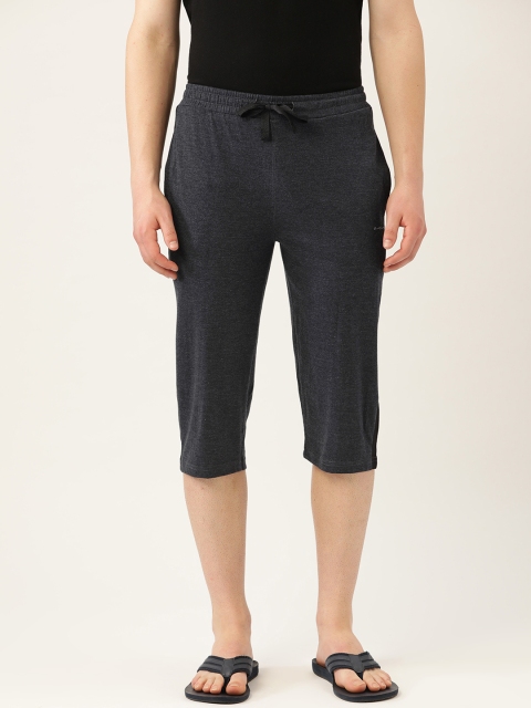 

Sweet Dreams Men Charcoal Grey Solid Three-Fourth Lounge Shorts