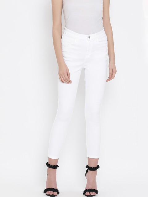 

Monte Carlo Women White Slim Fit Mid-Rise Clean Look Jeans
