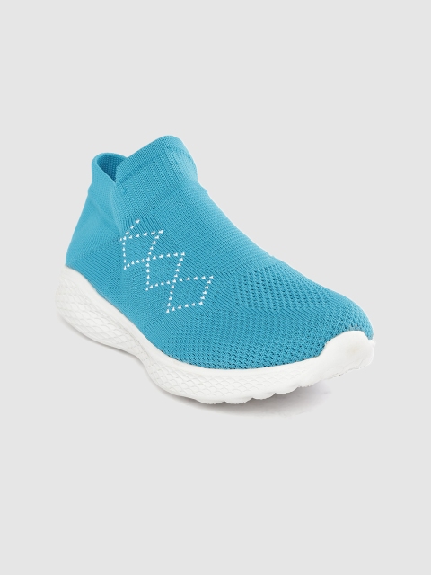 

Crew STREET Women Blue Woven Design Slip-On Sneakers