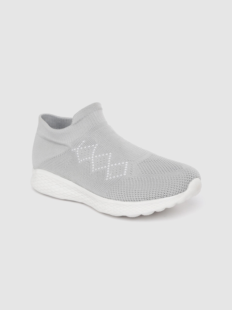 

Crew STREET Women Grey Woven Design Slip-On Sneakers