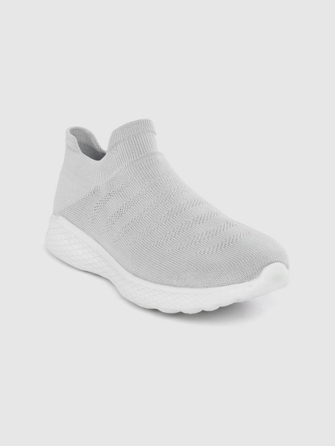 

Crew STREET Women Grey Woven Design Slip-On Sneakers