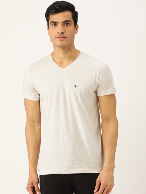 

Sweet Dreams Men Off-White Solid Lounge T-shirt