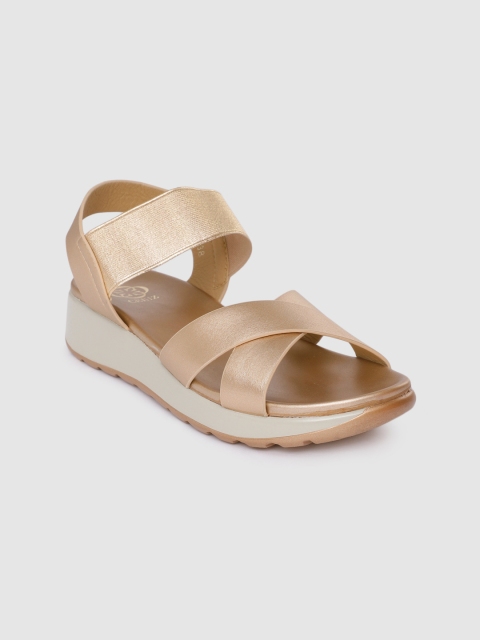 

CERIZ Women Gold-Toned Solid Flatforms