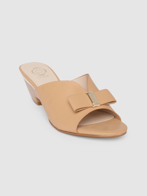 

CERIZ Women Beige Solid Open Toe Block Heels