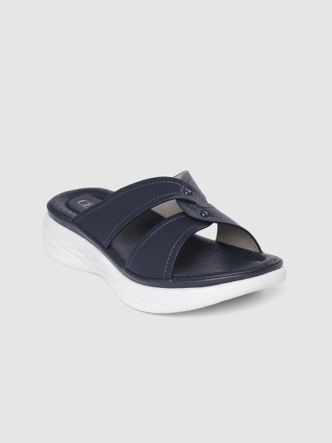 

CERIZ Women Navy Blue Solid Comfort Heels