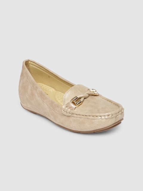 

CERIZ Women Beige Solid Loafers
