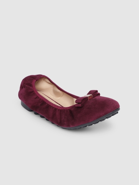 

CERIZ Women Burgundy Solid Ballerinas
