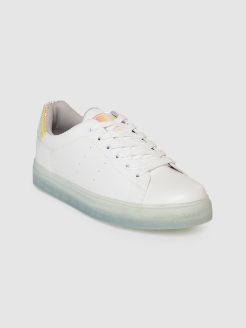 

CERIZ Women White Solid Sneakers