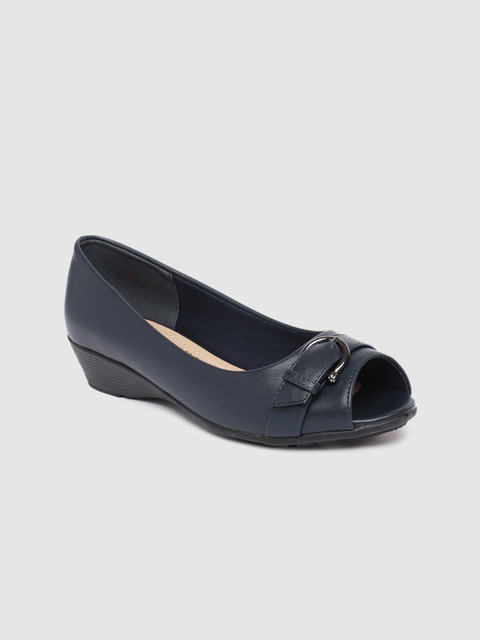 

CERIZ Women Navy Blue Solid Peep Toes