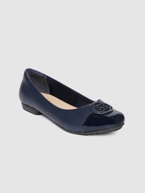

CERIZ Women Navy Blue Embellished Ballerinas