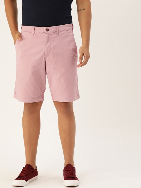

GAP Men Pink Solid Regular Fit Chino Shorts