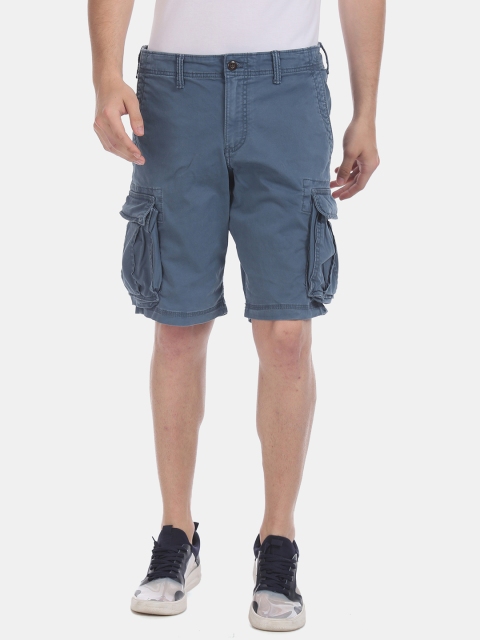 

GAP Men Blue Solid Regular Fit Cargo Shorts