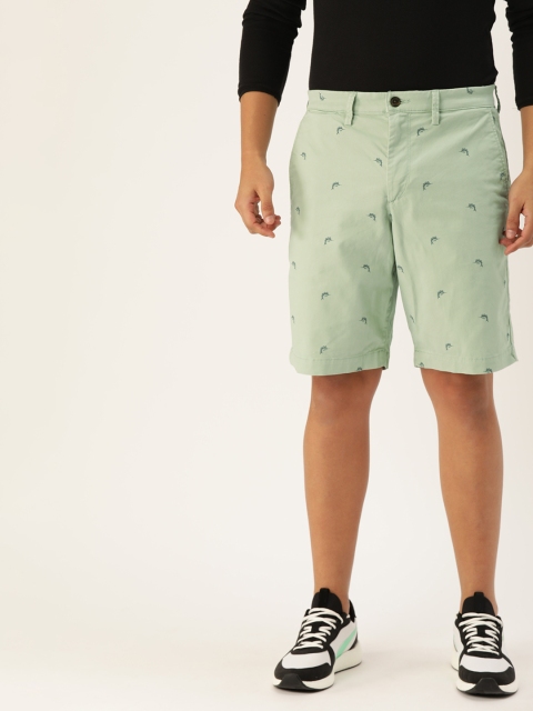 

GAP Men Green Printed Regular Fit Regular Shorts