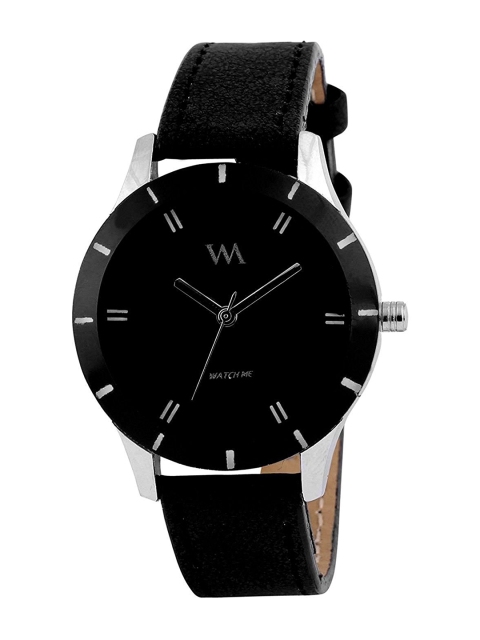 

WM Women Black Analogue Leather Watch WMAL-002febs