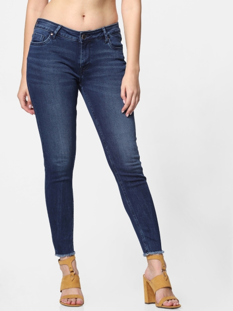 

ONLY Women Blue Carmen Skinny Fit Mid-Rise Clean Look Jeans
