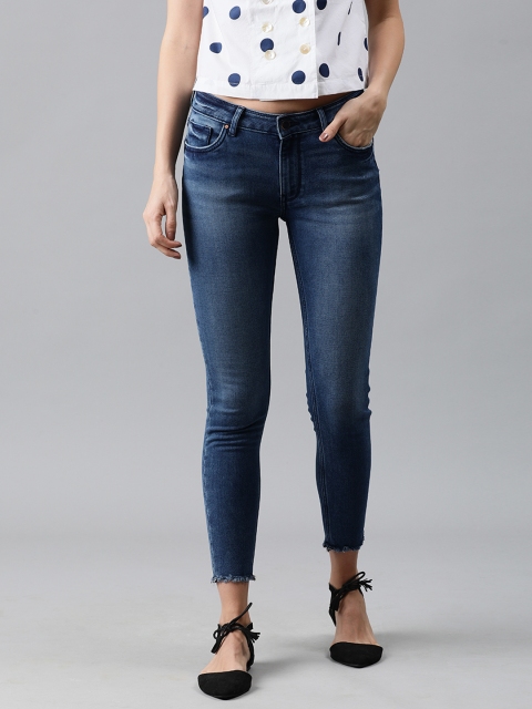 

ONLY Women Blue Carmen Regular Fit Mid-Rise Clean Look Stretchable Jeans