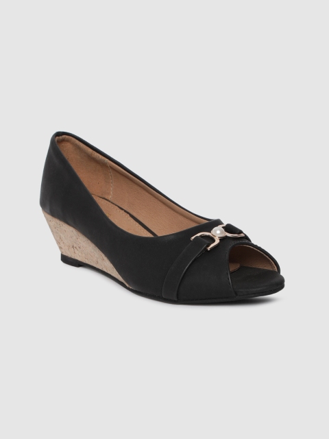 

Inc 5 Women Black Embellished Peep Toes